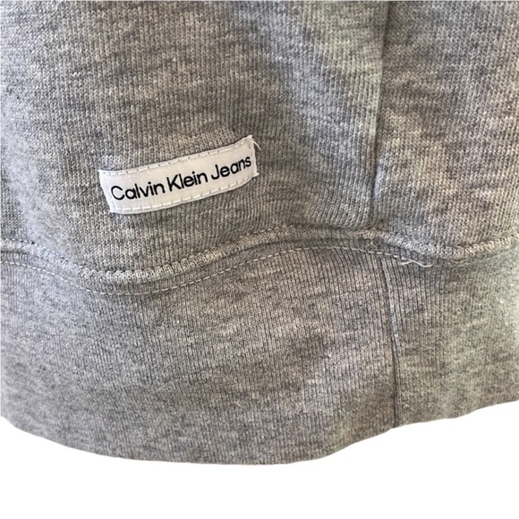 Calvin Klein Grey Monogram Logo Hoodie Dress Size Medium - Picture 13 of 17